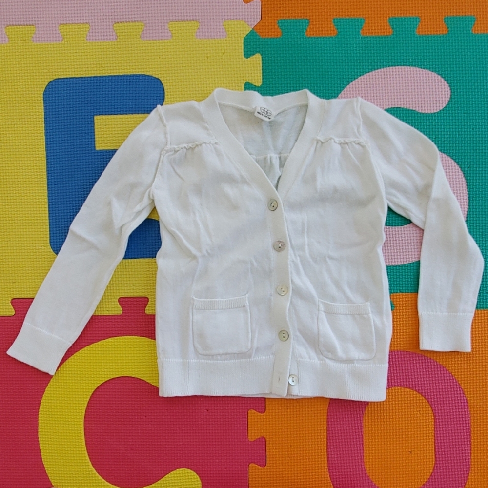 Egg lightweight cotton white cardigan, size 3